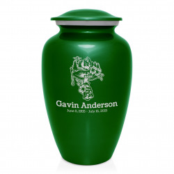 Mushroom Nature Cremation Urn - Shamrock Green