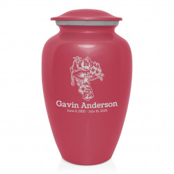 Mushroom Nature Cremation Urn - Rose Pink