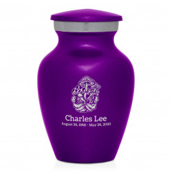 Mushrooms Hands Keepsake Urn - Purple Luster