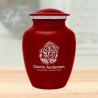 Mushrooms Hands Sharing Urn - Ruby Red