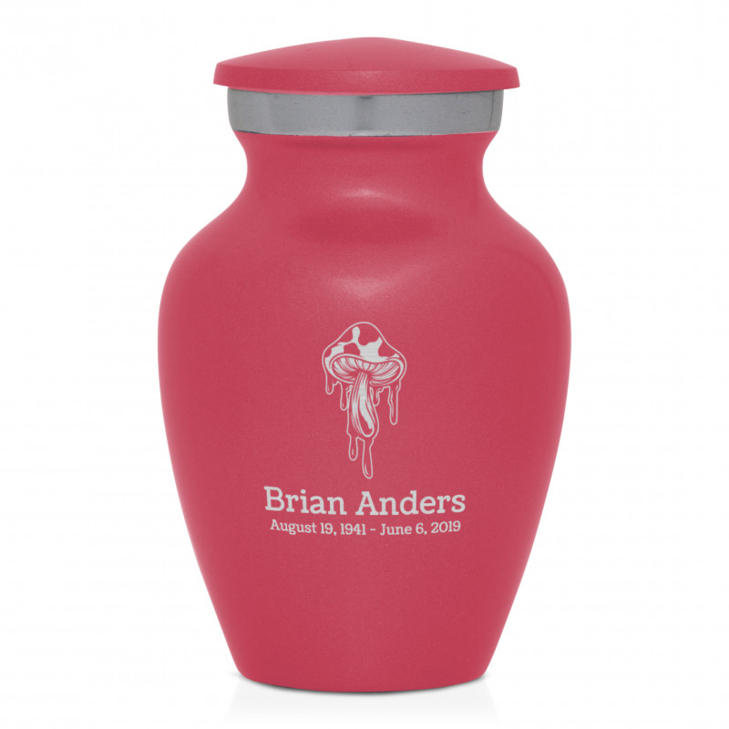 Melting Shrooms Keepsake Urn - Rose Pink