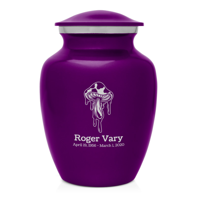 Melting Shrooms Sharing Urn - Purple Luster