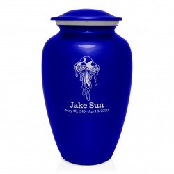 Melting Shrooms Cremation Urn - Midnight Blue