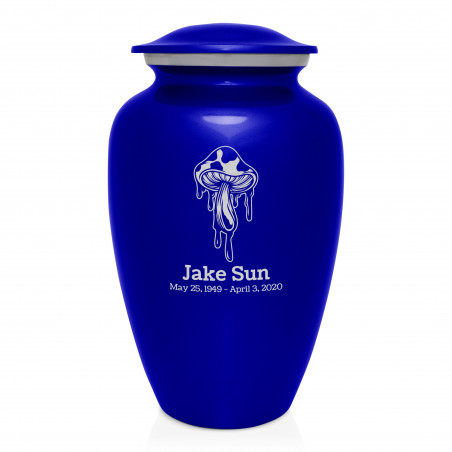 Melting Shrooms Cremation Urn - Midnight Blue