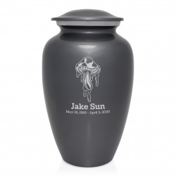 Melting Shrooms Cremation Urn - Gunmetal Gray