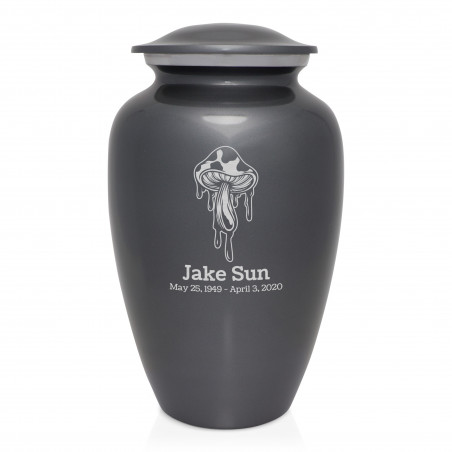 Melting Shrooms Cremation Urn - Gunmetal Gray