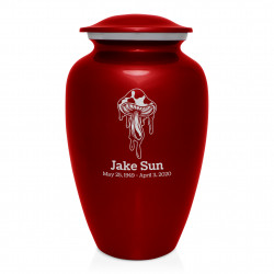 Melting Shrooms Cremation Urn - Ruby Red