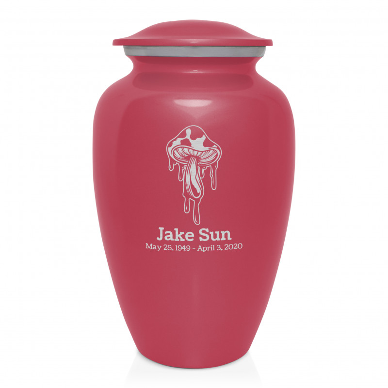 Melting Shrooms Cremation Urn - Rose Pink