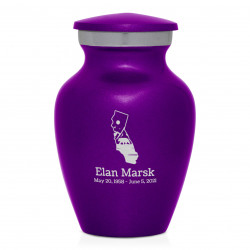 California Landscape Keepsake Urn - Purple Luster