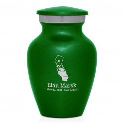 California Landscape Keepsake Urn - Shamrock Green