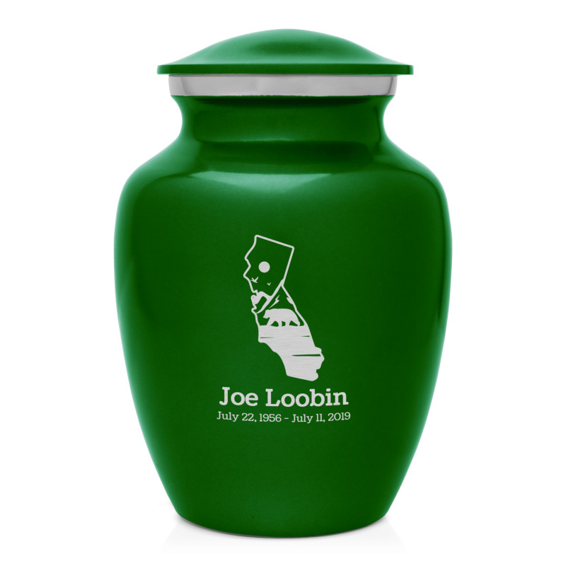 California Landscape Sharing Urn - Shamrock Green