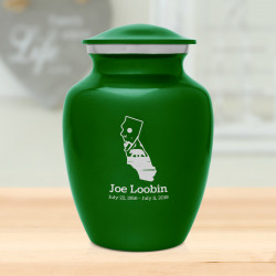 California Landscape Sharing Urn - Shamrock Green