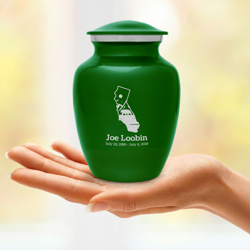 California Landscape Sharing Urn - Shamrock Green