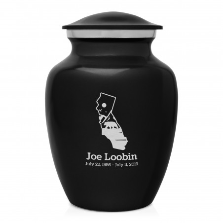 California Landscape Sharing Urn - Jet Black