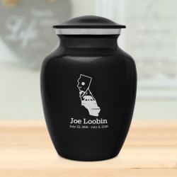 California Landscape Sharing Urn - Jet Black