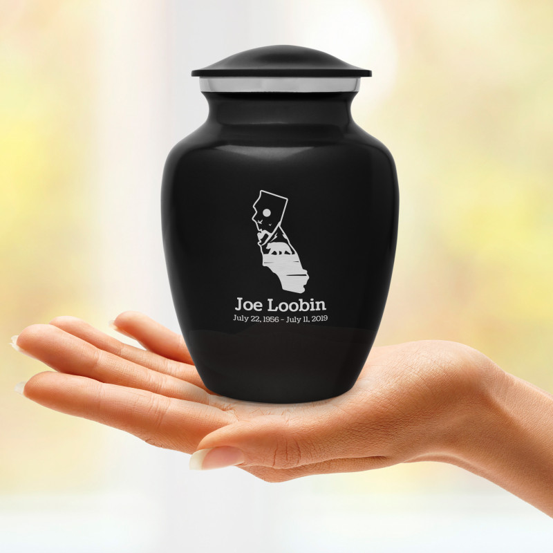 California Landscape Sharing Urn - Jet Black