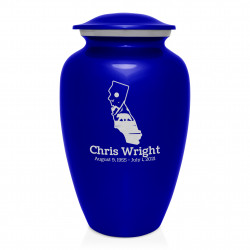 California Landscape Cremation Urn - Midnight Blue
