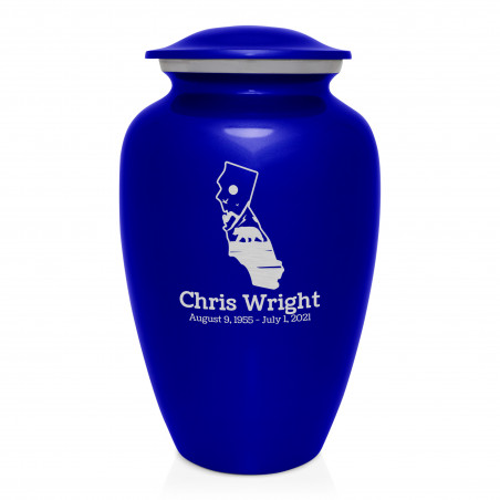 California Landscape Cremation Urn - Midnight Blue