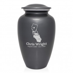 California Landscape Cremation Urn - Gunmetal Gray
