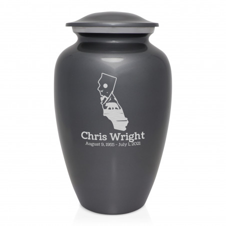California Landscape Cremation Urn - Gunmetal Gray