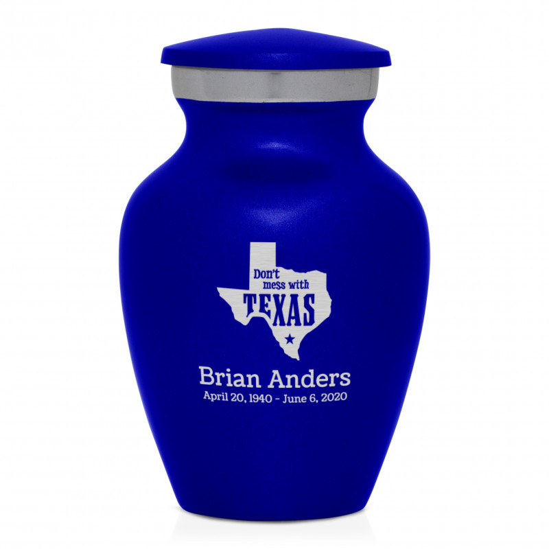 Don't Mess with Texas Keepsake Urn - Midnight Blue