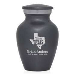 Don't Mess with Texas Keepsake Urn - Gunmetal Gray