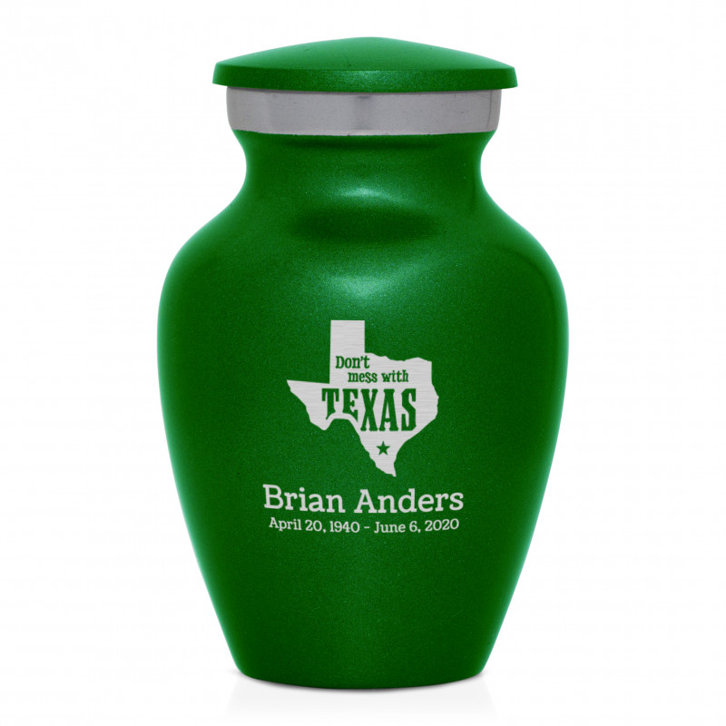 Don't Mess with Texas Keepsake Urn - Shamrock Green
