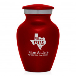 Don't Mess with Texas Keepsake Urn - Ruby Red