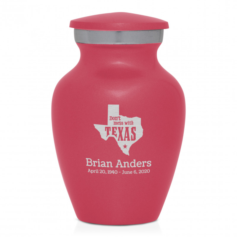 Don't Mess with Texas Keepsake Urn - Rose Pink