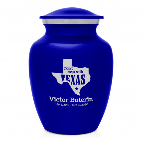 Don't Mess with Texas Sharing Urn - Midnight Blue