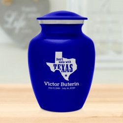 Don't Mess with Texas Sharing Urn - Midnight Blue
