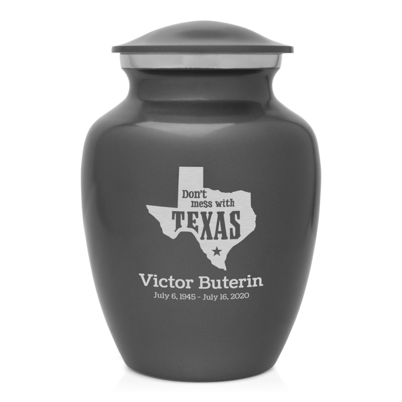 Don't Mess with Texas Sharing Urn - Gunmetal Gray
