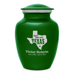 Don't Mess with Texas Sharing Urn - Shamrock Green