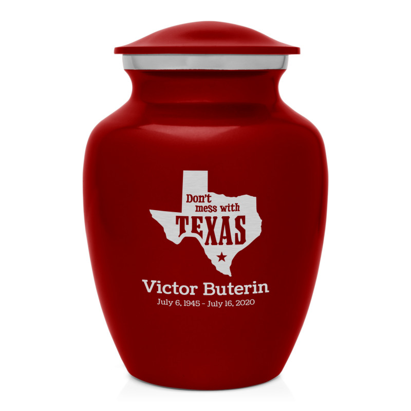 Don't Mess with Texas Sharing Urn - Ruby Red