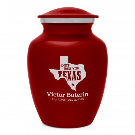 Don't Mess with Texas Sharing Urn - Ruby Red