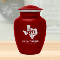 Don't Mess with Texas Sharing Urn - Ruby Red
