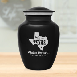 Don't Mess with Texas Sharing Urn - Jet Black