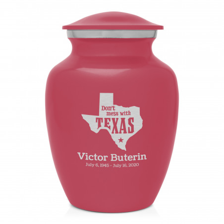 Don't Mess with Texas Sharing Urn - Rose Pink