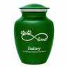 Small Infinite Love Pet Cremation Urn - Shamrock Green