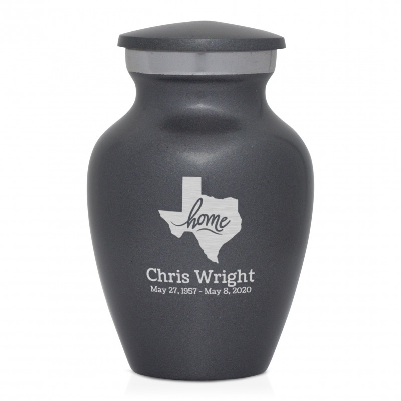 Texas Home Keepsake Urn - Gunmetal Gray