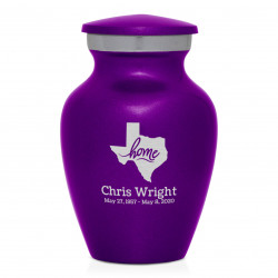 Texas Home Keepsake Urn - Purple Luster