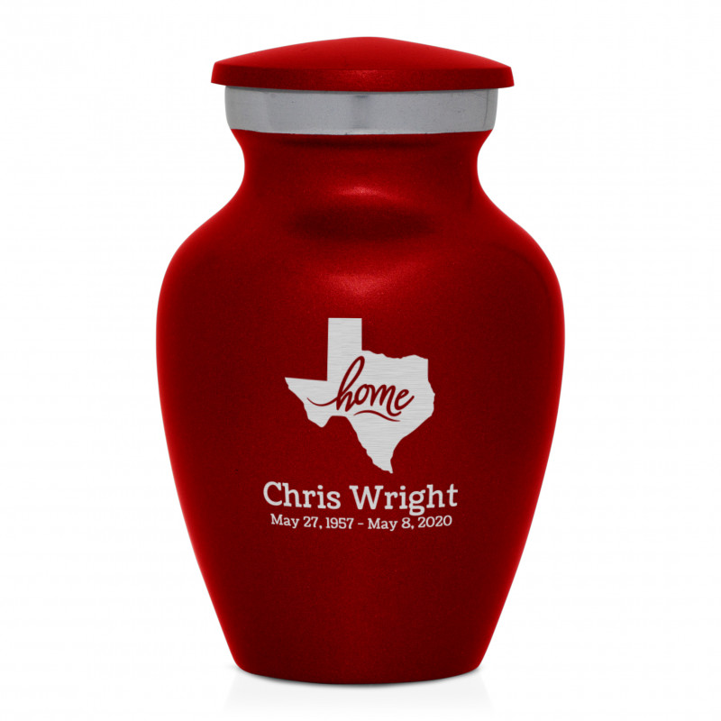 Texas Home Keepsake Urn - Ruby Red