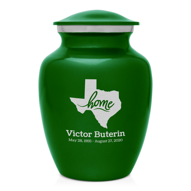 Texas Home Sharing Urn - Shamrock Green