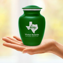 Texas Home Sharing Urn - Shamrock Green