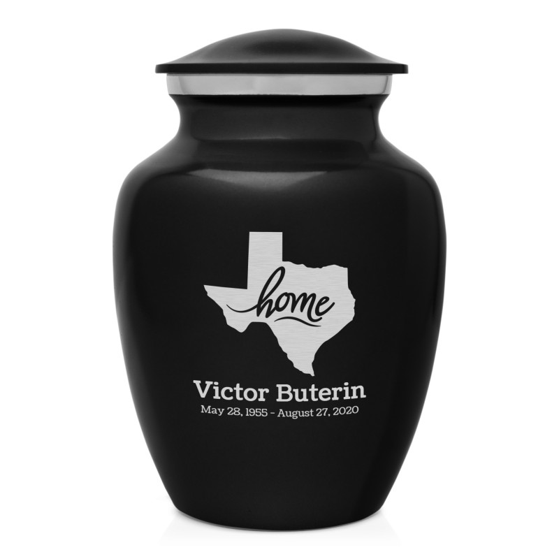 Texas Home Sharing Urn - Jet Black
