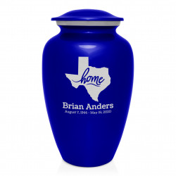 Texas Home Cremation Urn - Midnight Blue