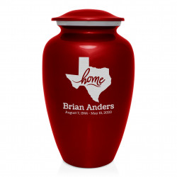 Texas Home Cremation Urn - Ruby Red