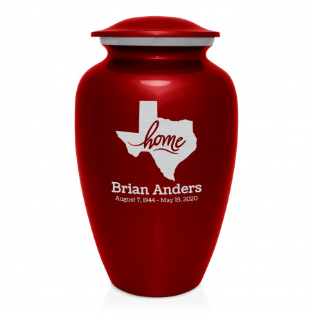 Texas Home Cremation Urn - Ruby Red