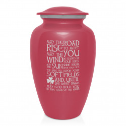 Irish Blessing Cremation Urn - Rose Pink