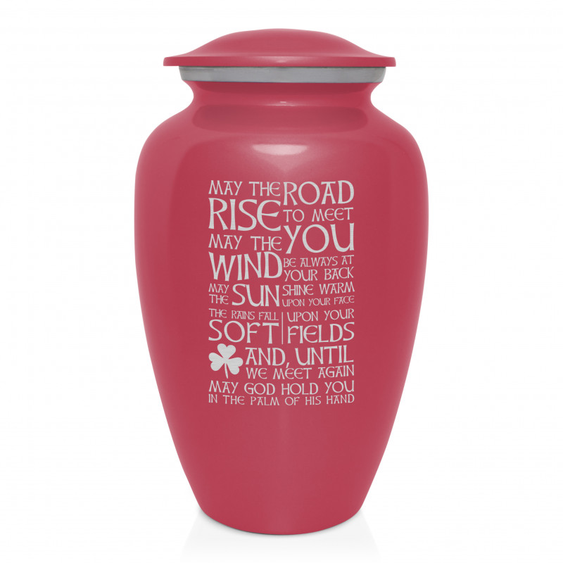 Irish Blessing Cremation Urn - Rose Pink